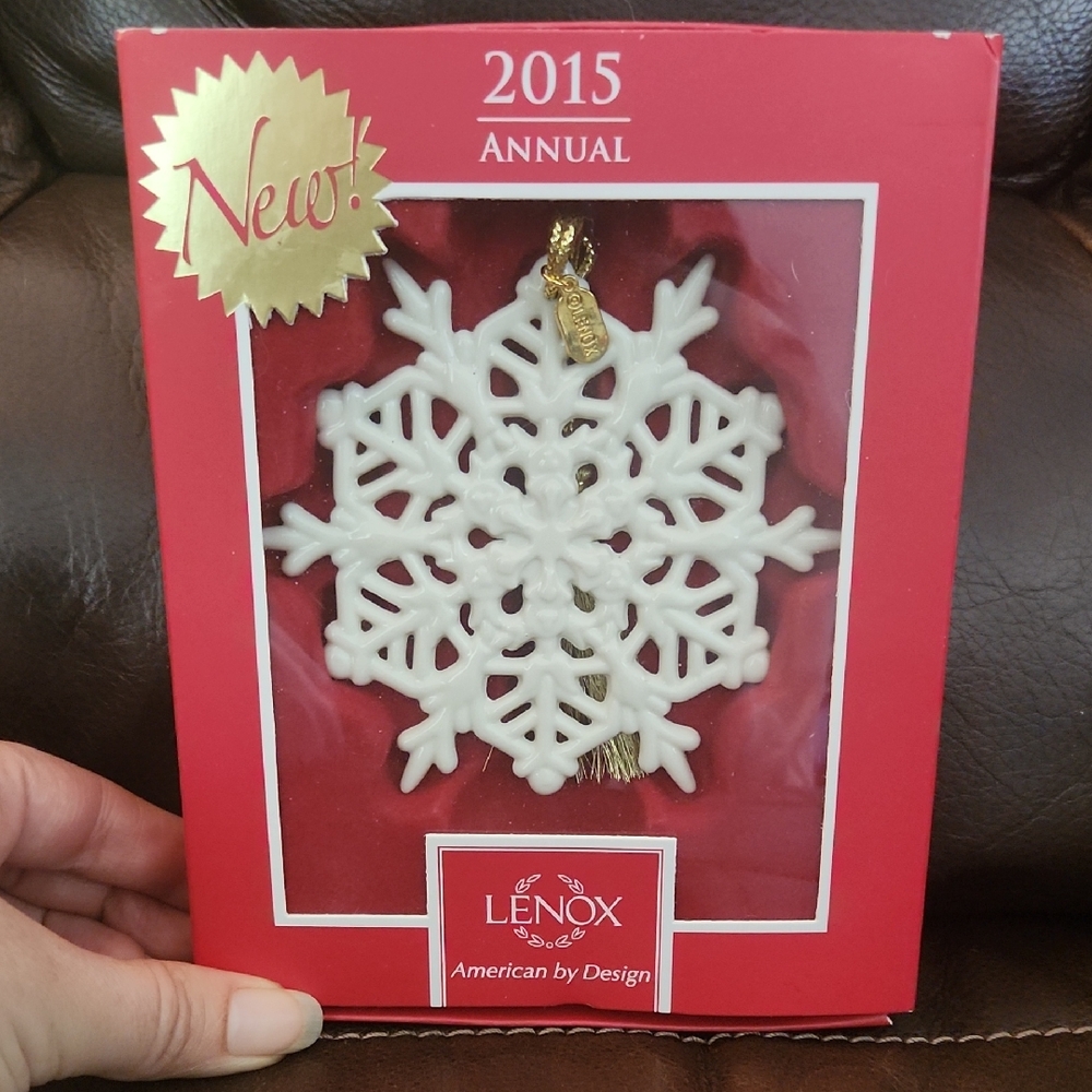 Lenox 2015 Annual Snowflake Ornament NWT in Box